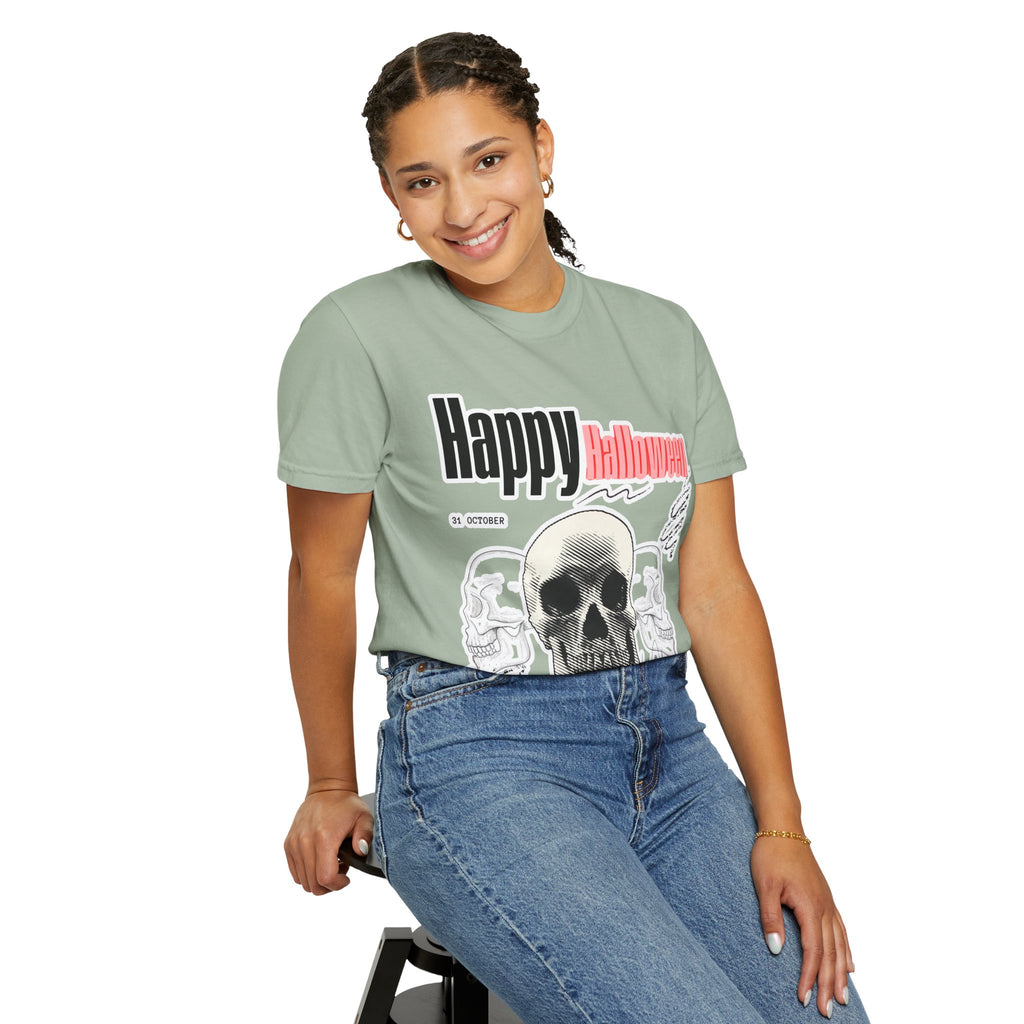 Happy Halloween Skull T-Shirt — Graphic Halloween Tee
