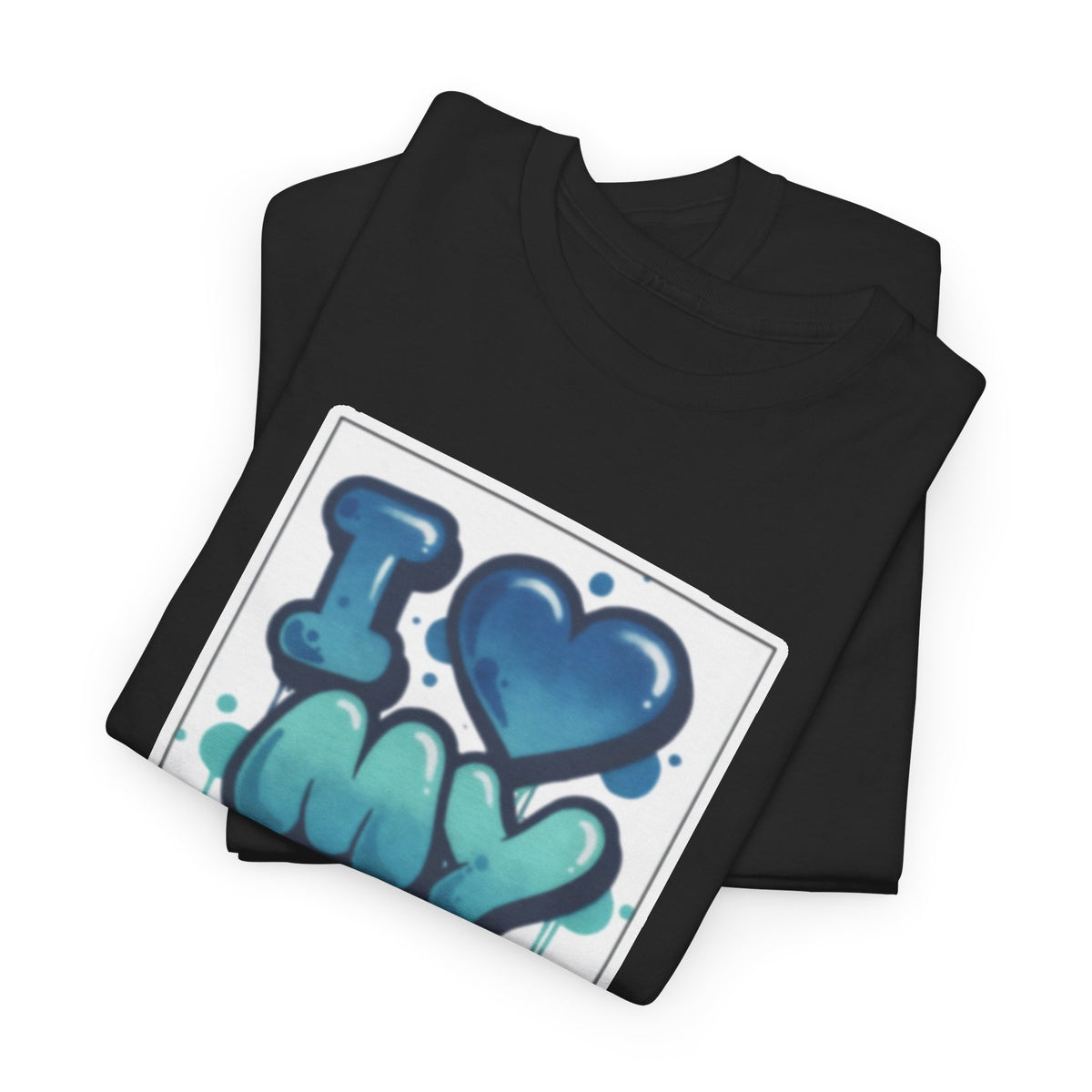 I LOVE My GF T-Shirt — Cute Blue Graffiti Love Tee for Girlfriend Gifts