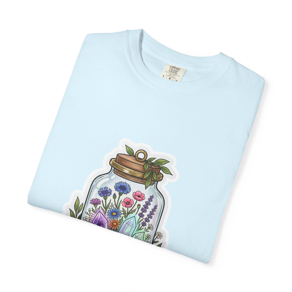 Terrarium Floral T-Shirt — "The Wild Terrarium" Botanical Jar Tee