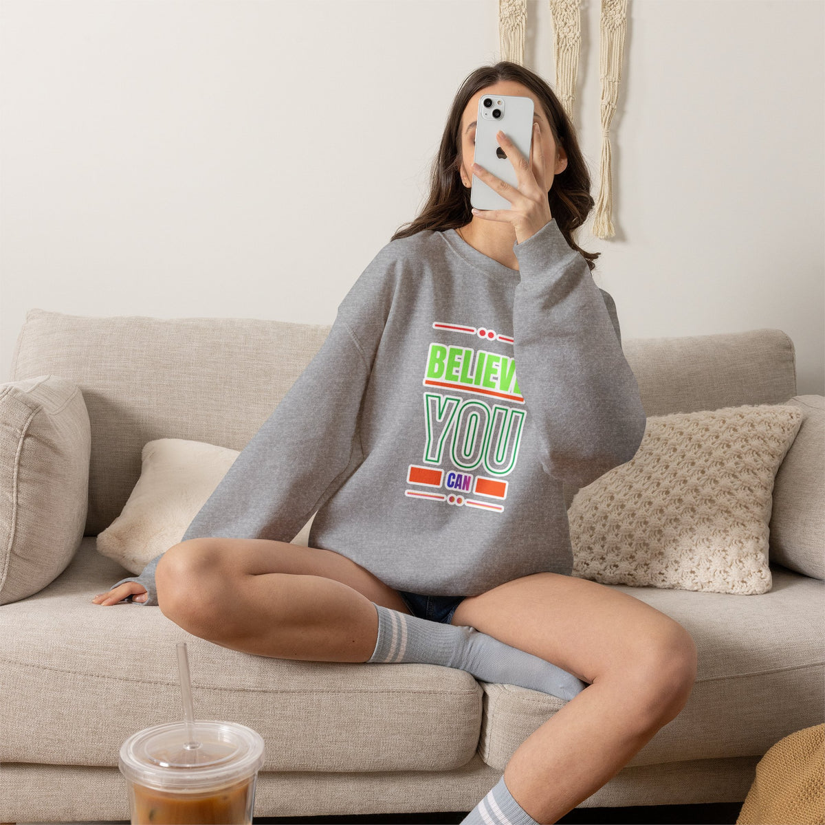 Believe You Can Sweatshirt — Motivational Crewneck
