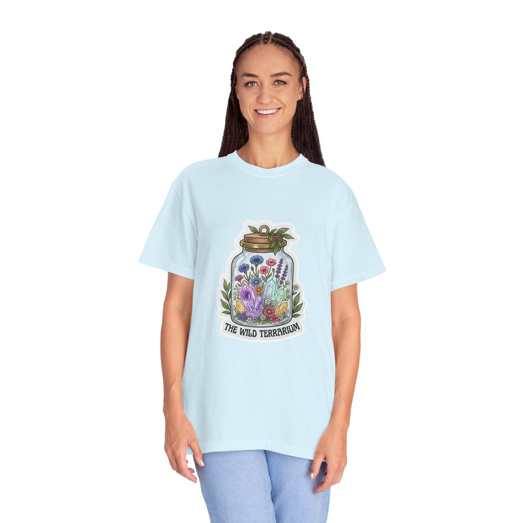 Terrarium Floral T-Shirt — "The Wild Terrarium" Botanical Jar Tee