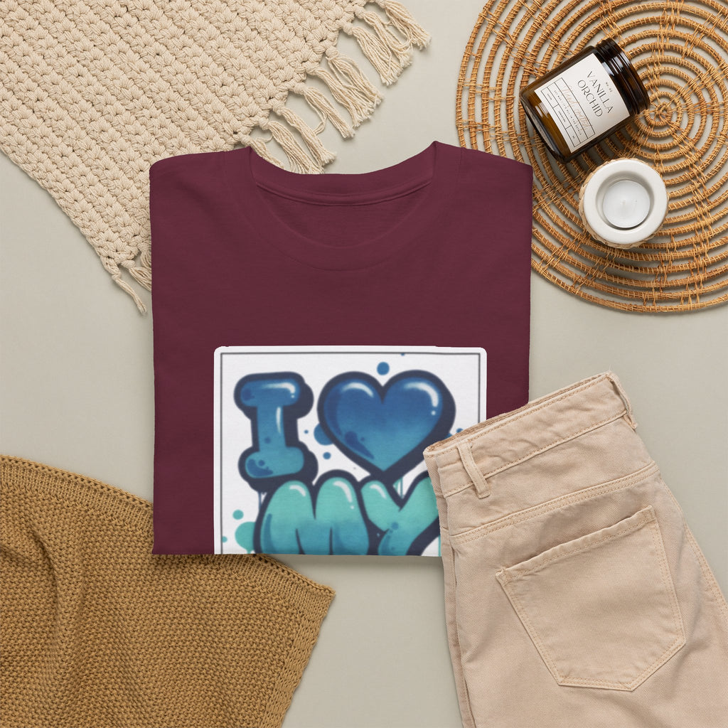 I LOVE My GF T-Shirt — Cute Blue Graffiti Love Tee for Girlfriend Gifts