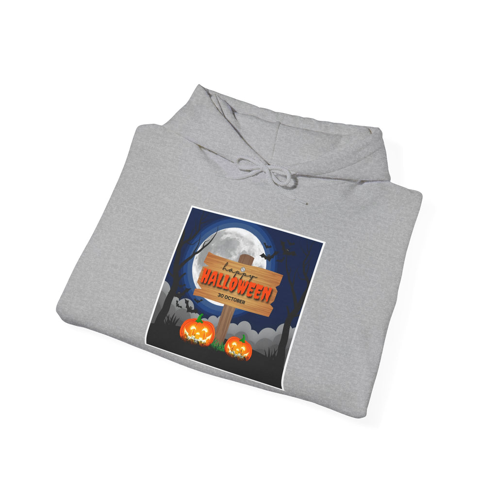 Halloween Moon Hoodie – Pumpkin Jack-O'-Lantern Graphic Sweatshirt