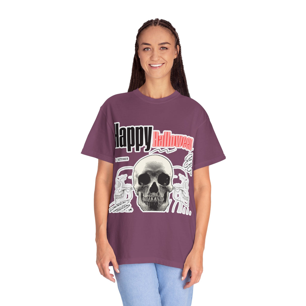 Happy Halloween Skull T-Shirt — Graphic Halloween Tee