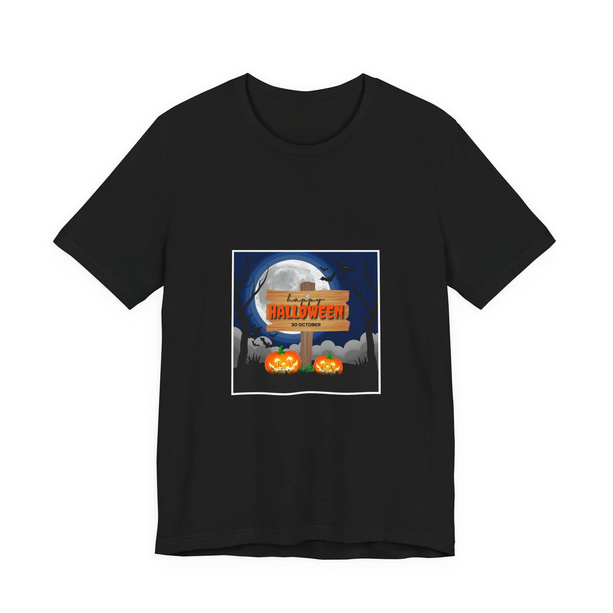 Halloween Pumpkin Sign T-Shirt — Happy Halloween Graphic Tee