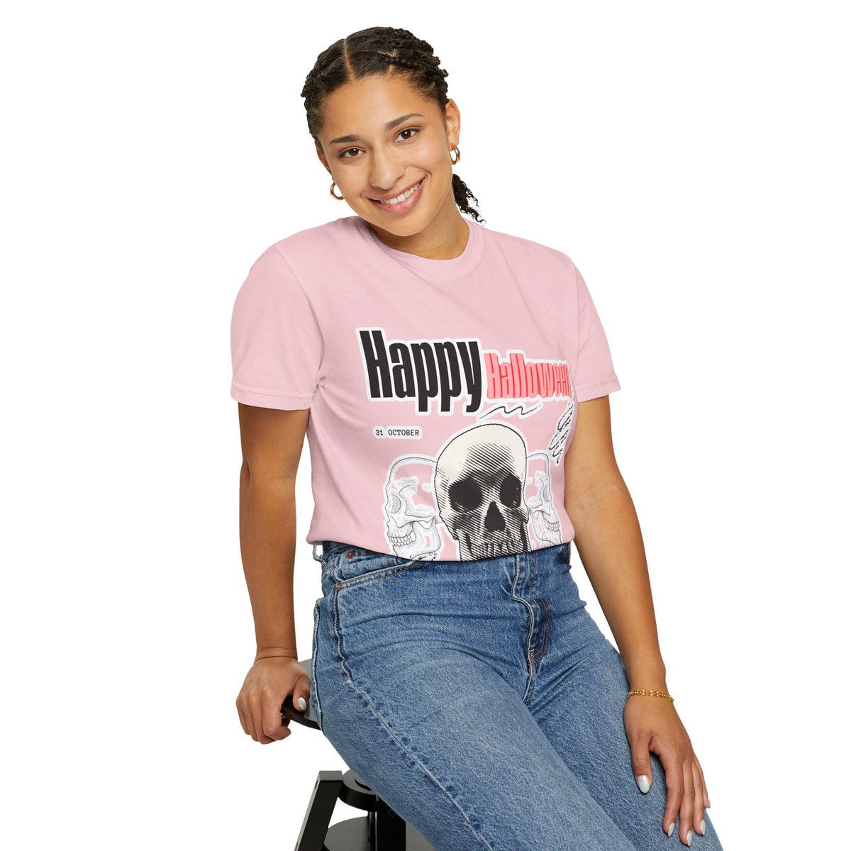 Happy Halloween Skull T-Shirt — Graphic Halloween Tee