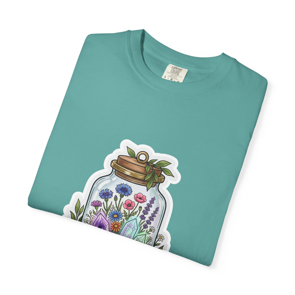 Terrarium Floral T-Shirt — "The Wild Terrarium" Botanical Jar Tee