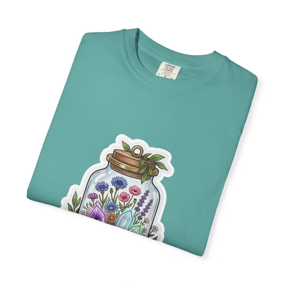 Terrarium Floral T-Shirt — "The Wild Terrarium" Botanical Jar Tee