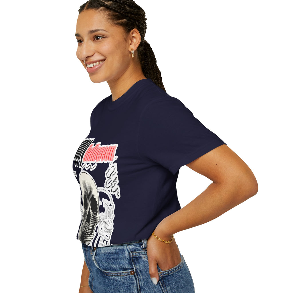 Happy Halloween Skull T-Shirt — Graphic Halloween Tee