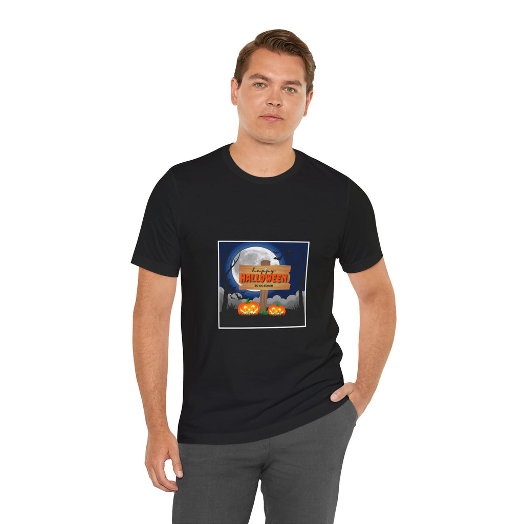 Halloween Pumpkin Sign T-Shirt — Happy Halloween Graphic Tee