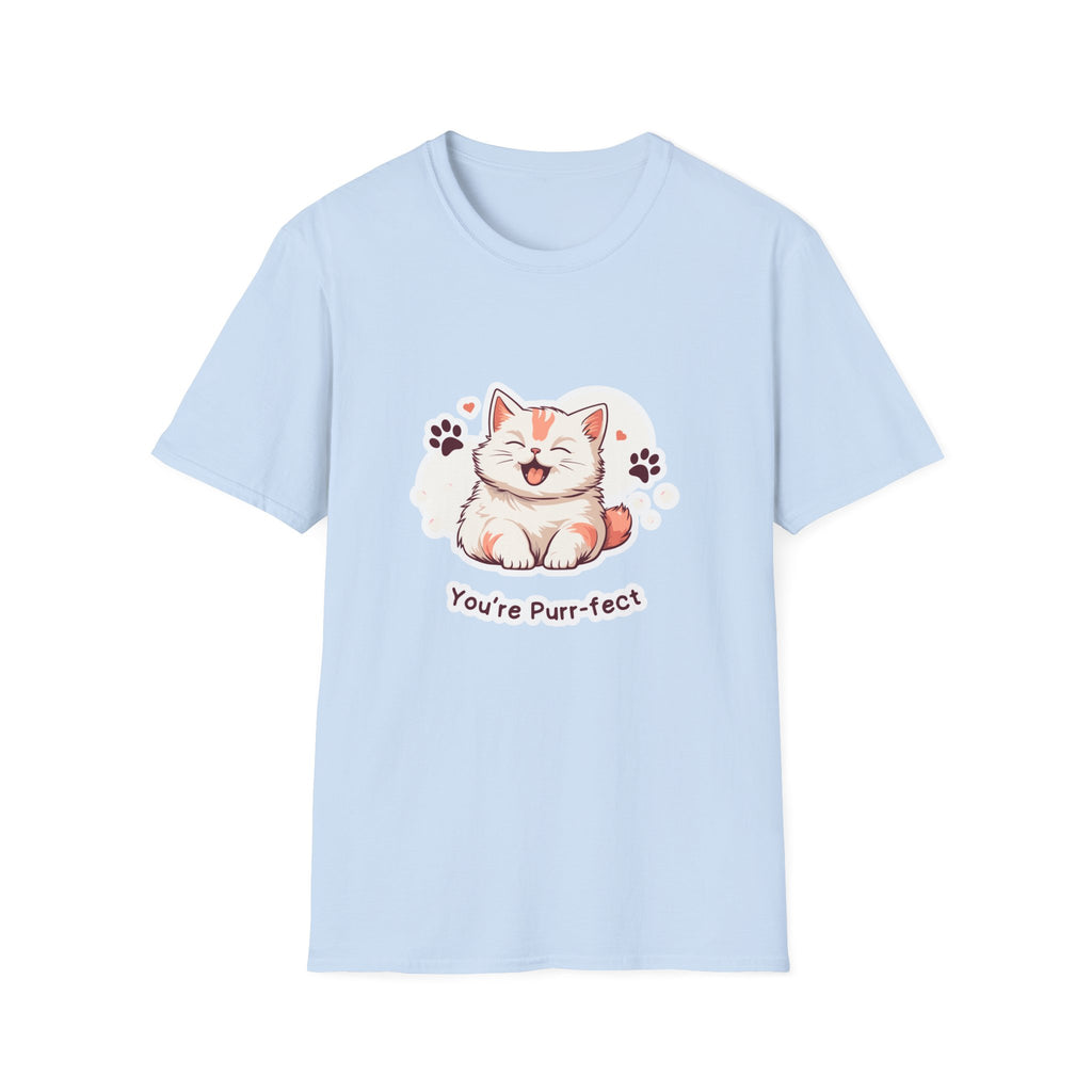 Cat T-Shirt — Cute 'You're Purr-fect' Kitten Graphic Tee