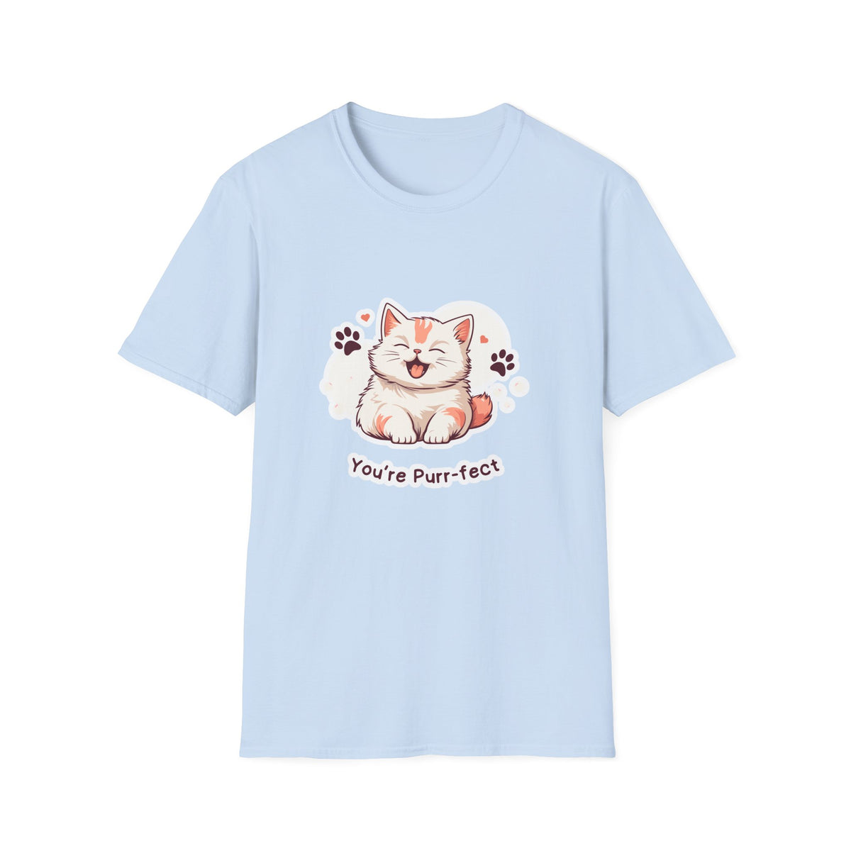 Cat T-Shirt — Cute 'You're Purr-fect' Kitten Graphic Tee