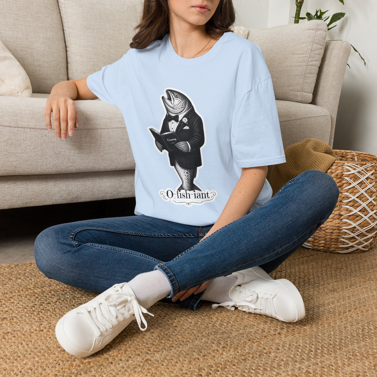 Salmon Gentleman T-Shirt — Dapper Fish Graphic Tee