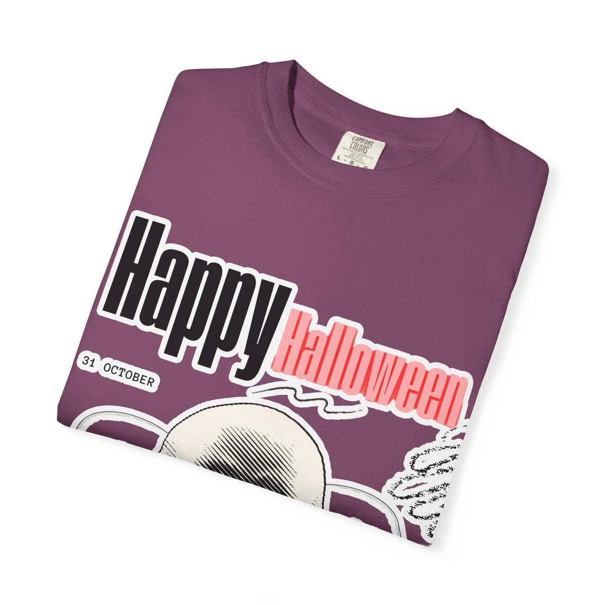 Happy Halloween Skull T-Shirt — Graphic Halloween Tee