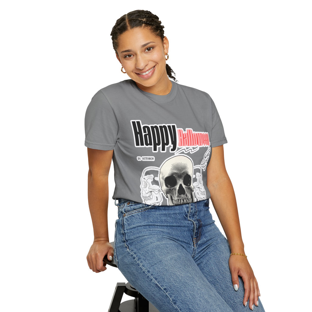 Happy Halloween Skull T-Shirt — Graphic Halloween Tee