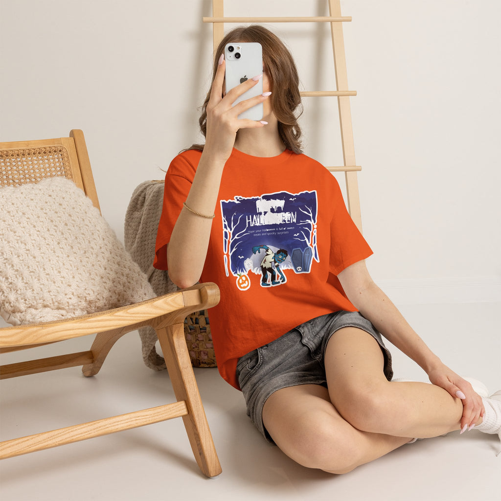 Happy Halloween Cute Witch T-Shirt — Halloween Graphic Tee for Kids & Adults