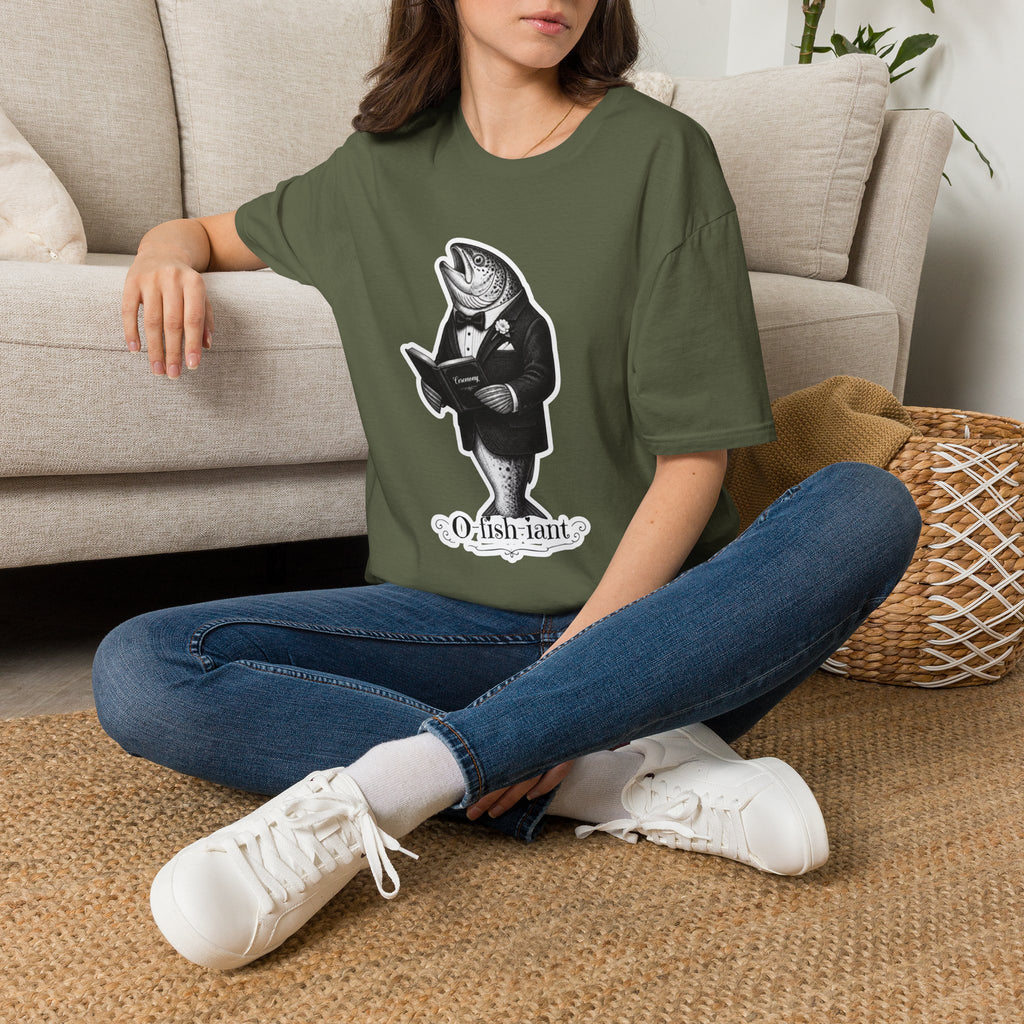Salmon Gentleman T-Shirt — Dapper Fish Graphic Tee