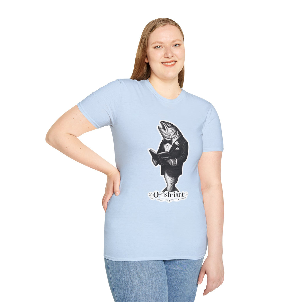Salmon Gentleman T-Shirt — Dapper Fish Graphic Tee