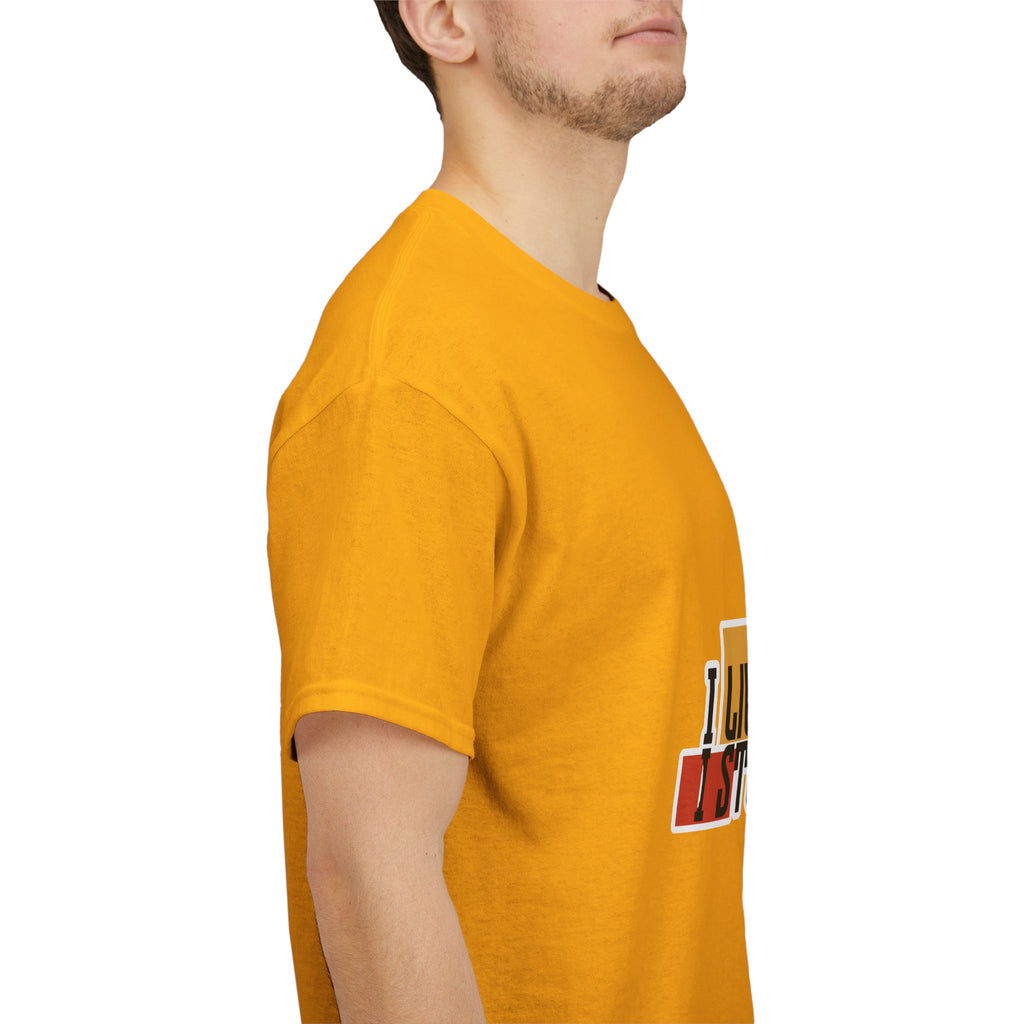 T-Shirt — I Live, I Study Graphic Tee (Minimalist Floral Collage)