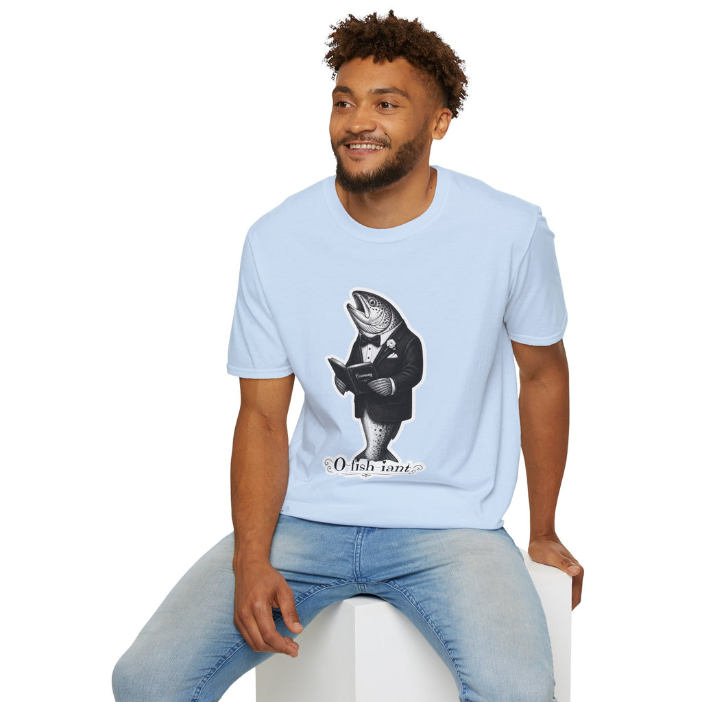 Salmon Gentleman T-Shirt — Dapper Fish Graphic Tee