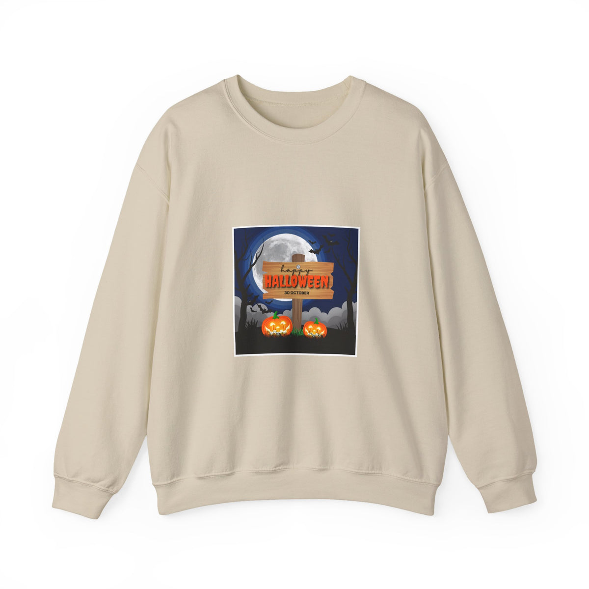 Halloween Crewneck Sweatshirt - Spooky Night Pumpkins Design