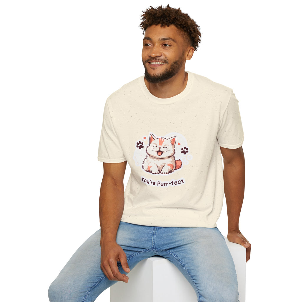 Cat T-Shirt — Cute 'You're Purr-fect' Kitten Graphic Tee