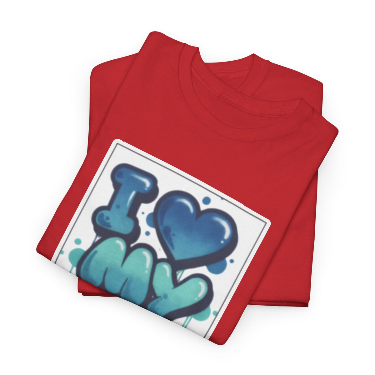 I LOVE My GF T-Shirt — Cute Blue Graffiti Love Tee for Girlfriend Gifts