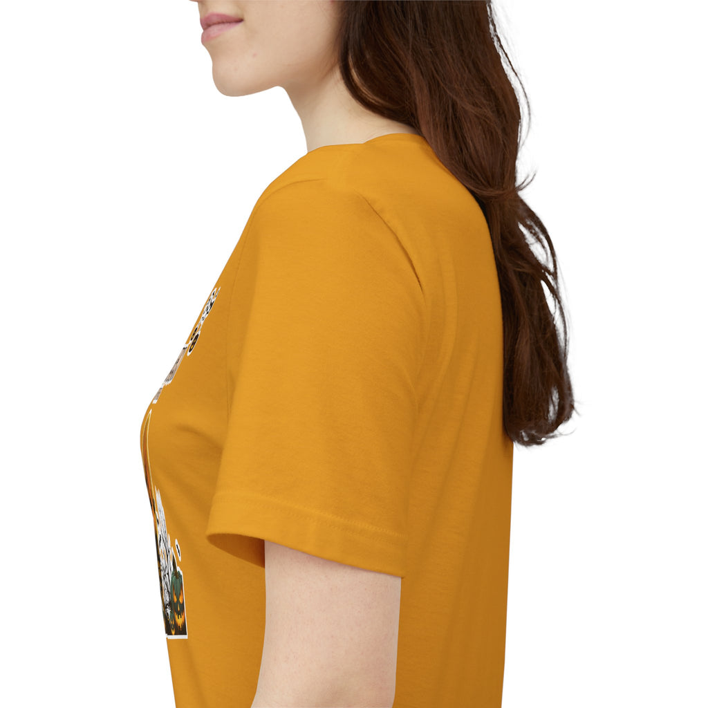 Halloween Haunted House T-Shirt — "Happy Halloween" Pumpkin Spooky Tee