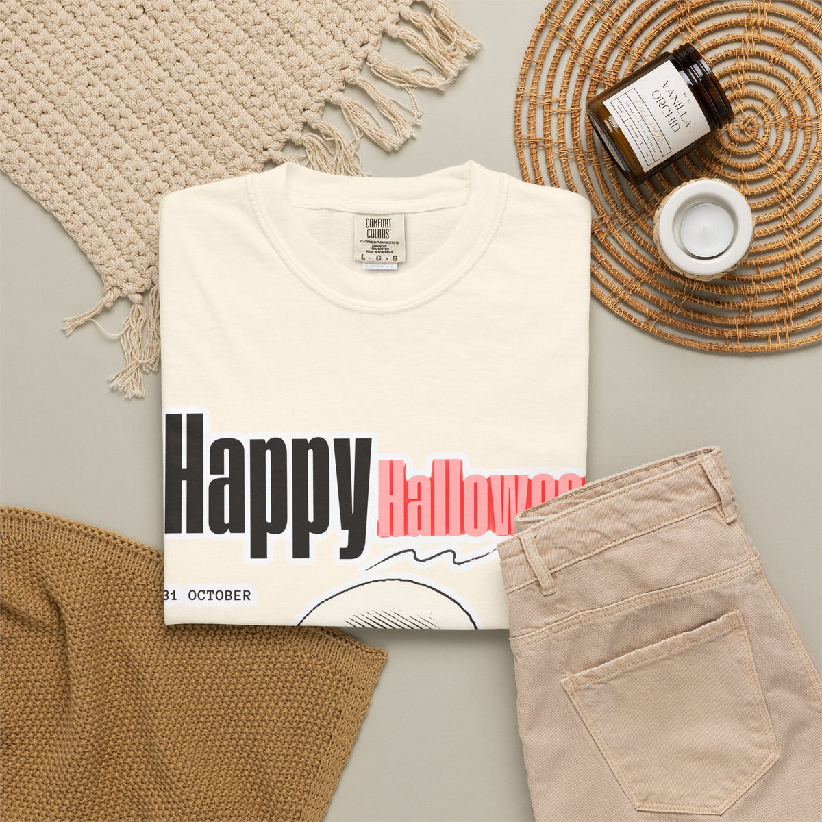Happy Halloween Skull T-Shirt — Graphic Halloween Tee