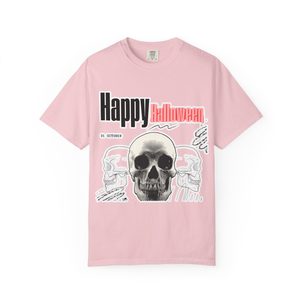 Happy Halloween Skull T-Shirt — Graphic Halloween Tee