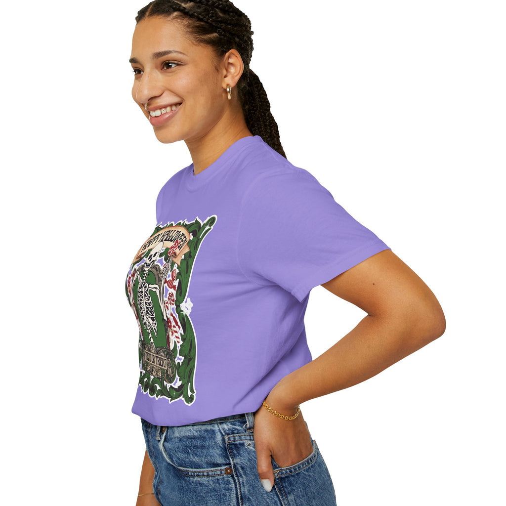 Happy Halloween Skeleton T-Shirt — Vintage Trick or Treat Graphic Tee