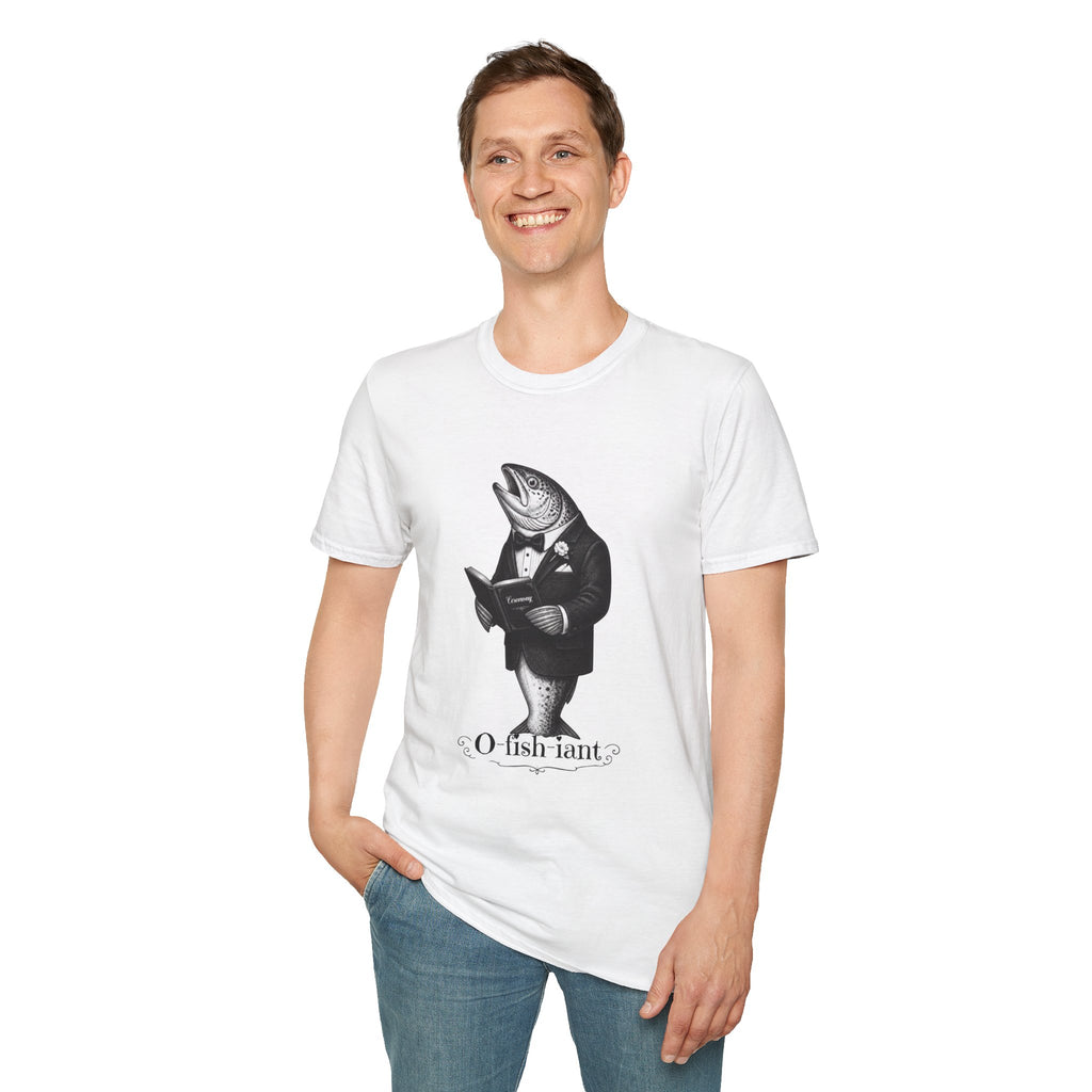 Salmon Gentleman T-Shirt — Dapper Fish Graphic Tee