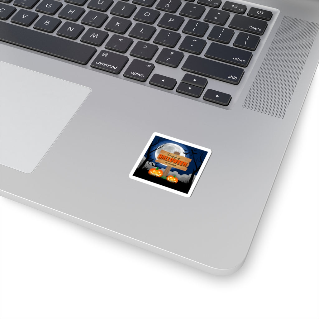 Happy Halloween Pumpkin Sticker — Halloween Kiss-Cut Decal (30 October)