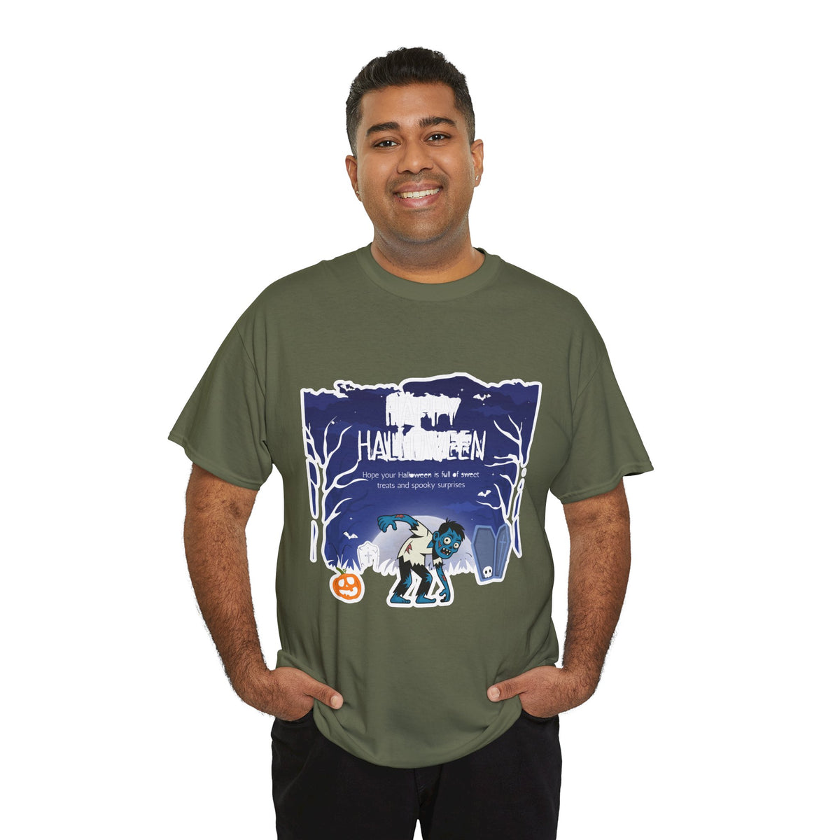 Happy Halloween Cute Witch T-Shirt — Halloween Graphic Tee for Kids & Adults
