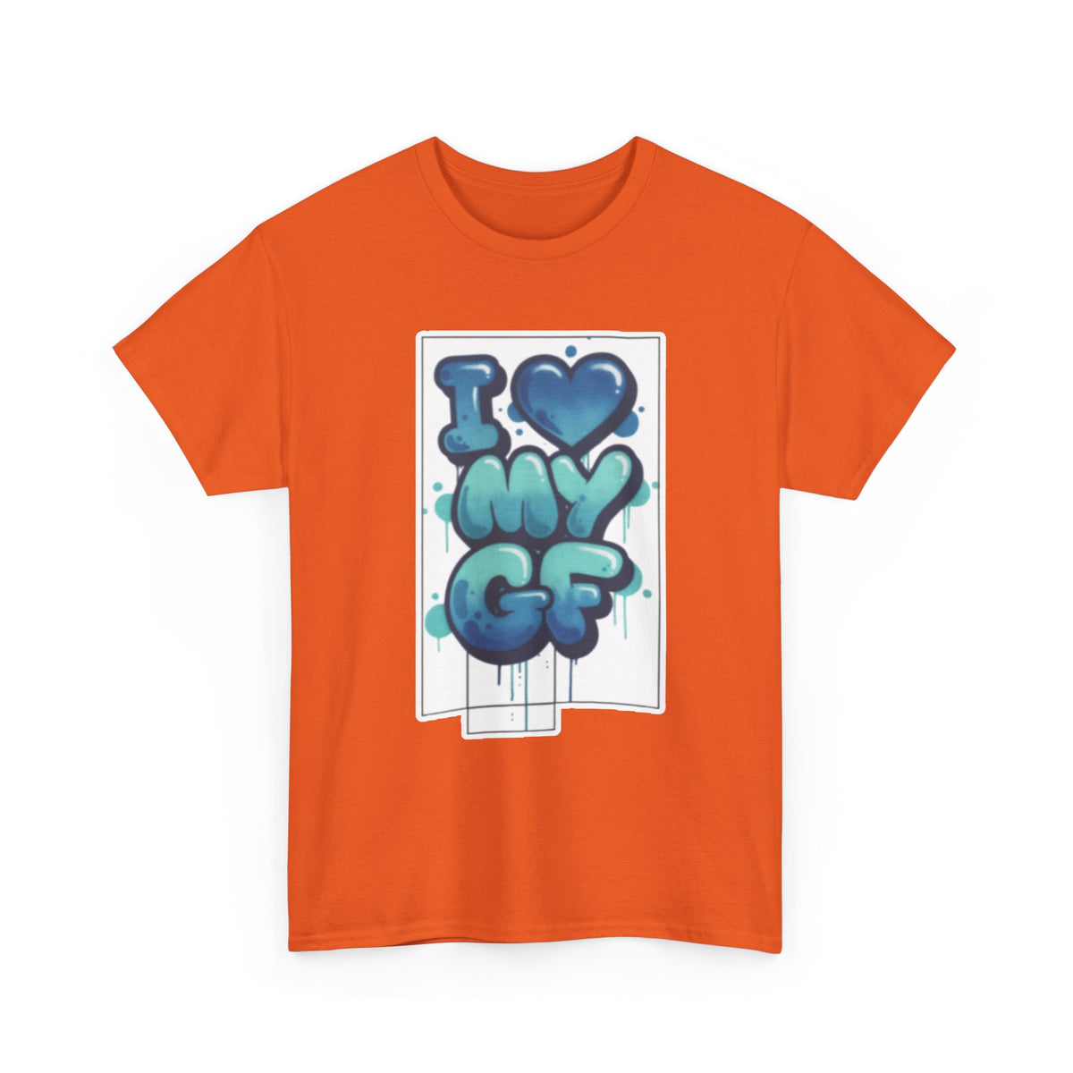 I LOVE My GF T-Shirt — Cute Blue Graffiti Love Tee for Girlfriend Gifts