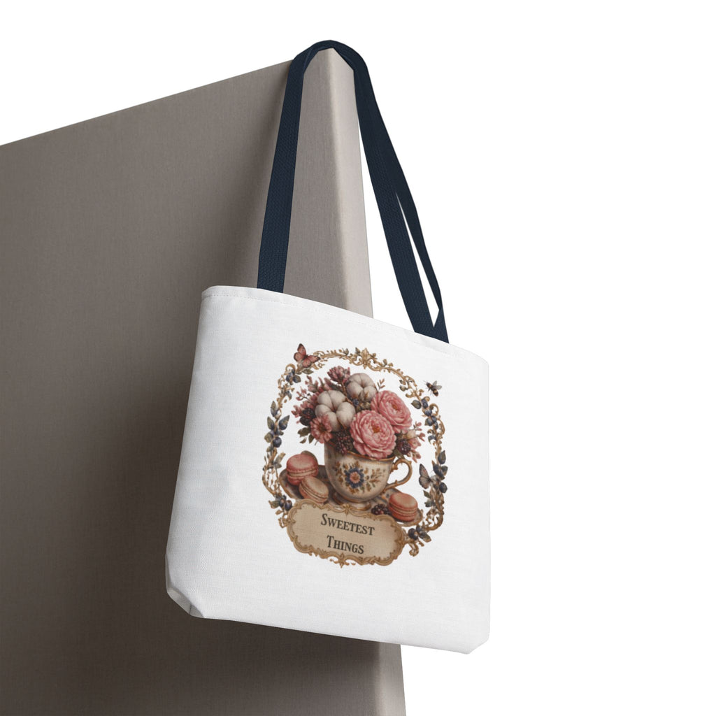 Vintage Floral Bouquet Tote — "Sweetest Things" Canvas Bag