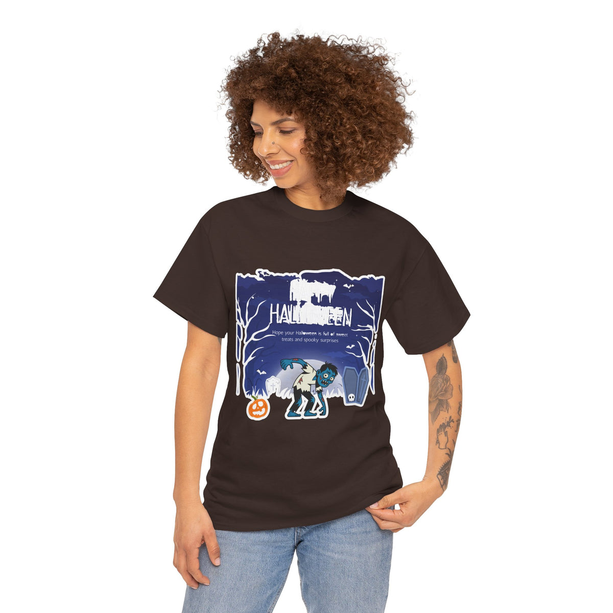 Happy Halloween Cute Witch T-Shirt — Halloween Graphic Tee for Kids & Adults