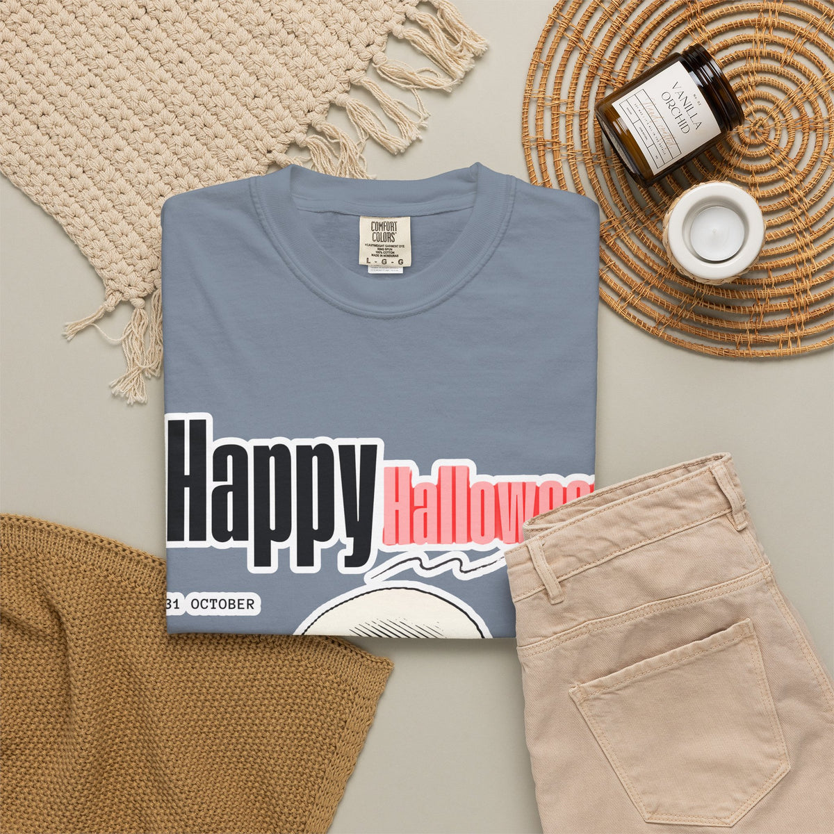 Happy Halloween Skull T-Shirt — Graphic Halloween Tee