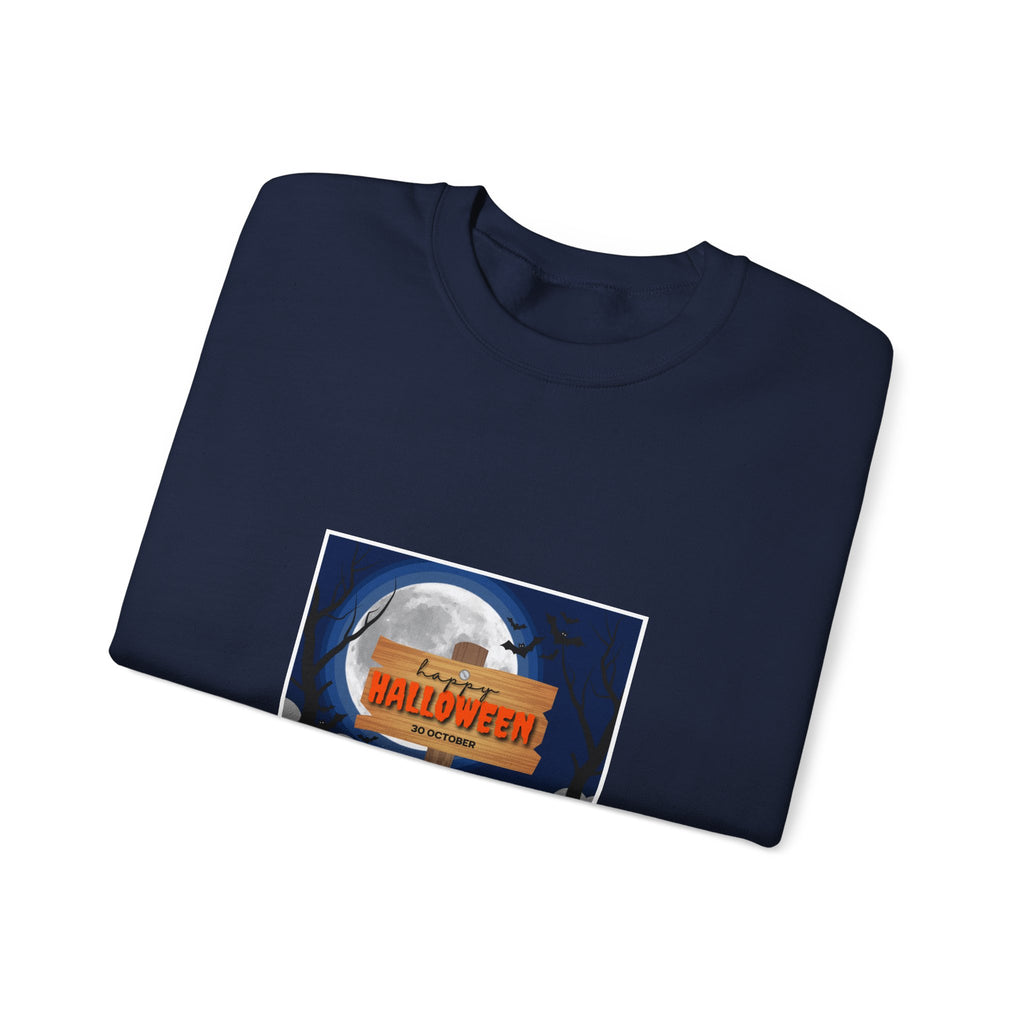 Halloween Crewneck Sweatshirt - Spooky Night Pumpkins Design
