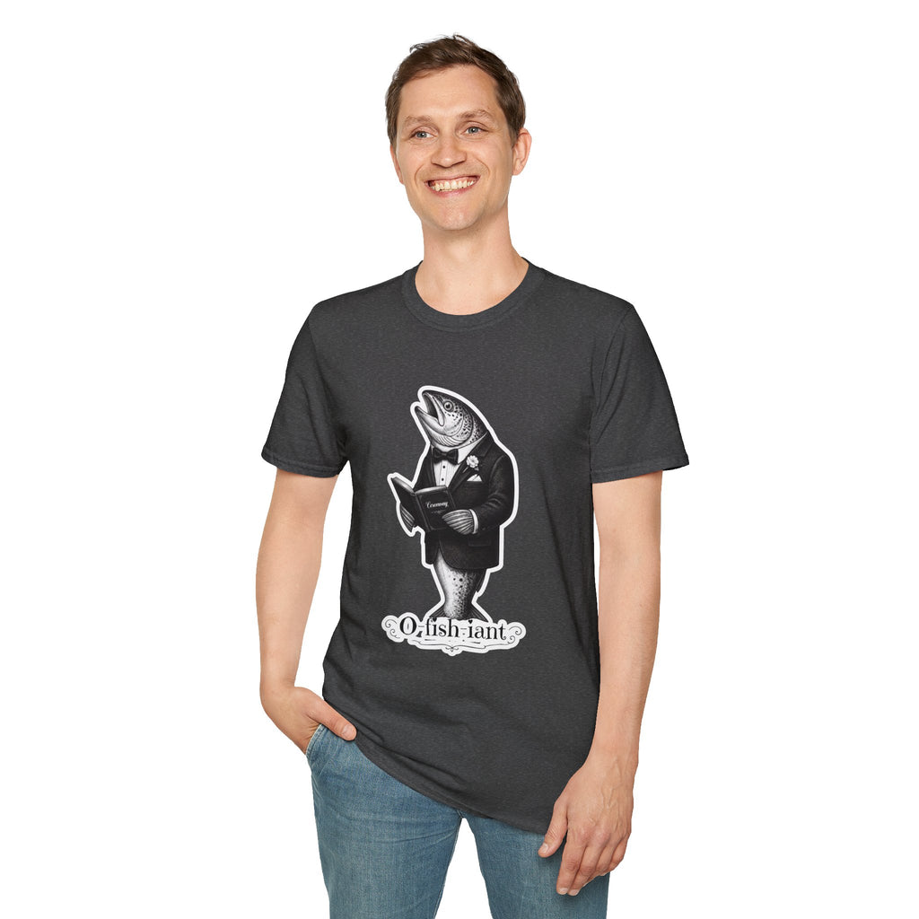Salmon Gentleman T-Shirt — Dapper Fish Graphic Tee
