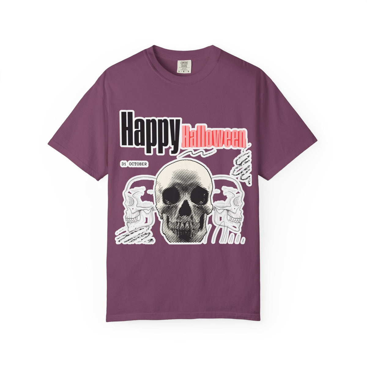 Happy Halloween Skull T-Shirt — Graphic Halloween Tee