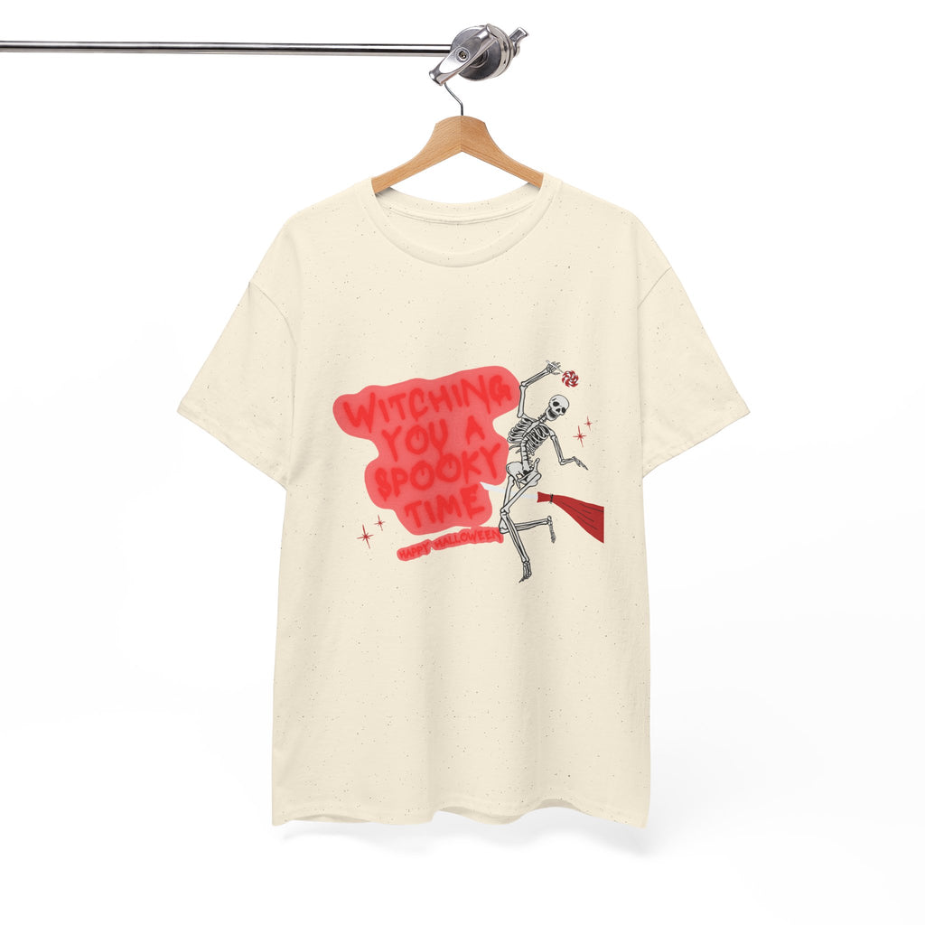 Skeleton 'Witching You a Spooky Time' Halloween T-Shirt