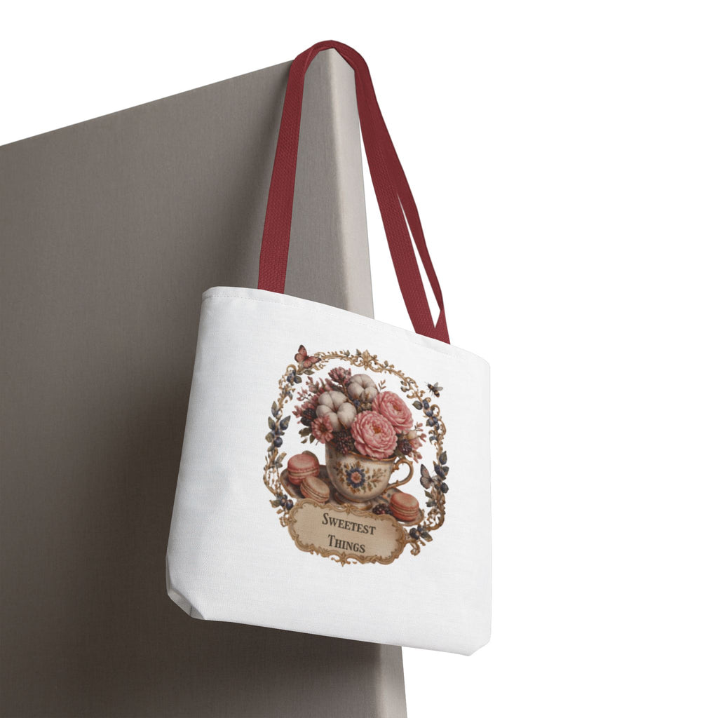 Vintage Floral Bouquet Tote — "Sweetest Things" Canvas Bag
