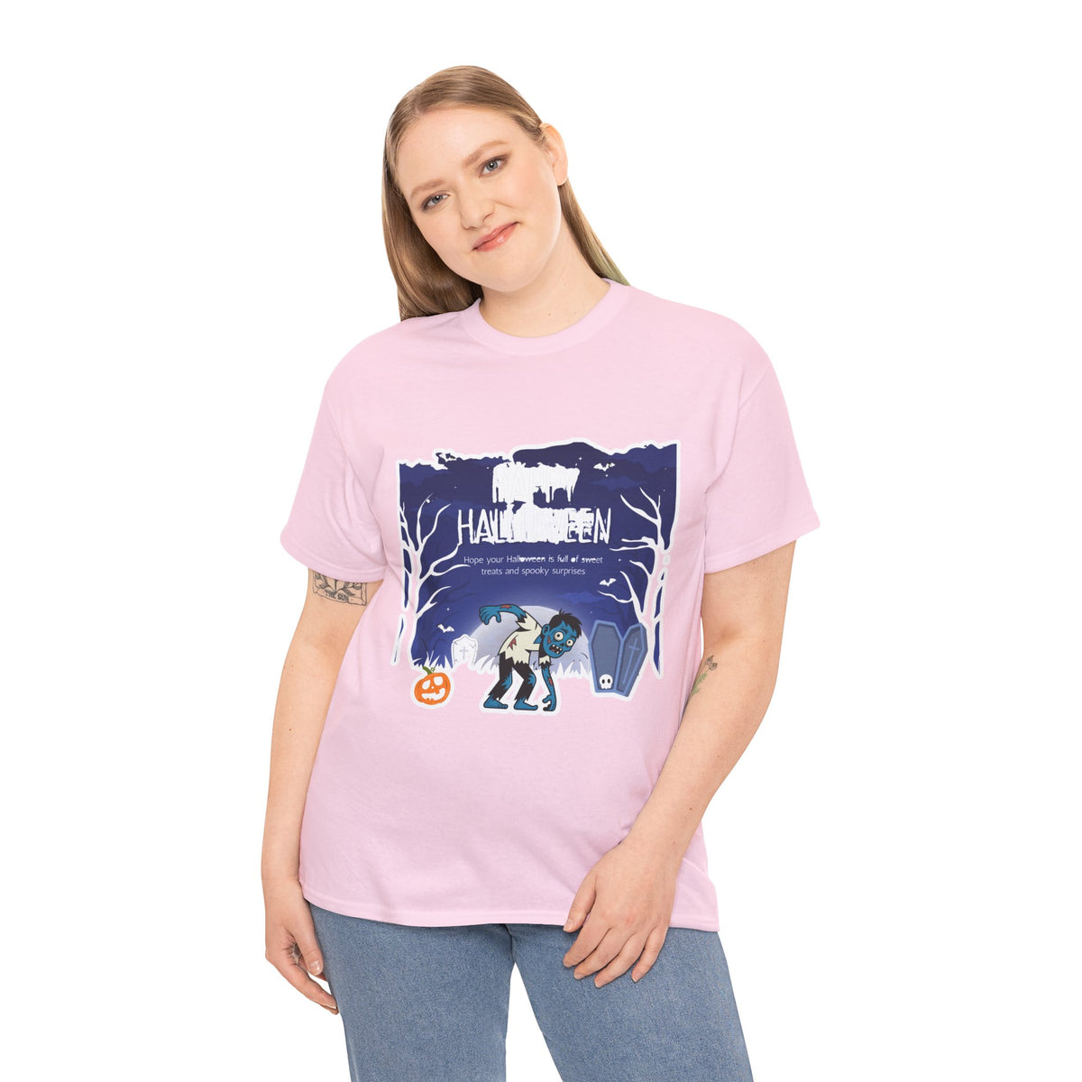 Happy Halloween Cute Witch T-Shirt — Halloween Graphic Tee for Kids & Adults