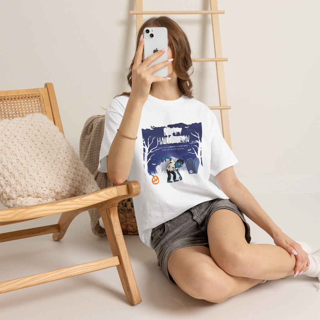 Happy Halloween Cute Witch T-Shirt — Halloween Graphic Tee for Kids & Adults