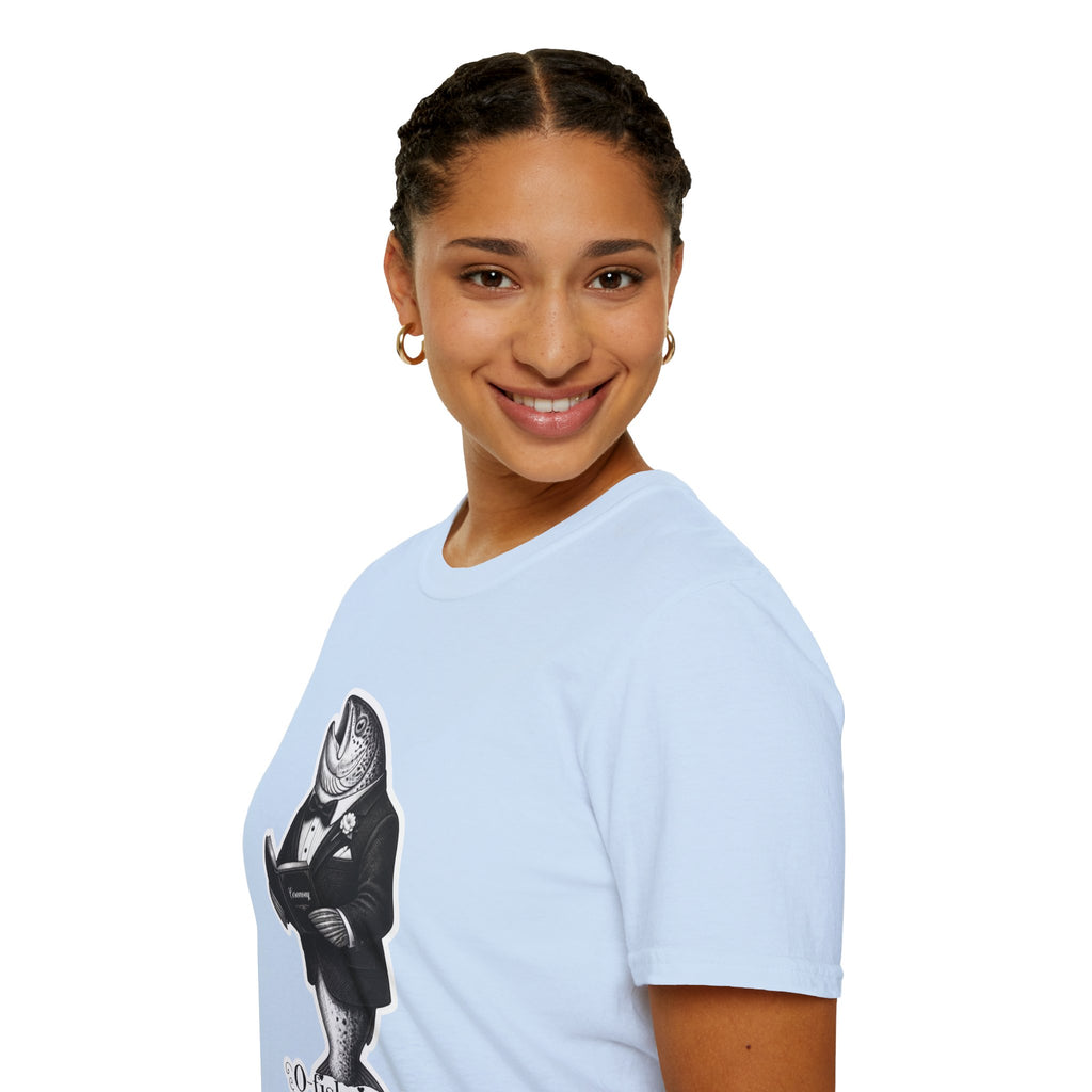 Salmon Gentleman T-Shirt — Dapper Fish Graphic Tee