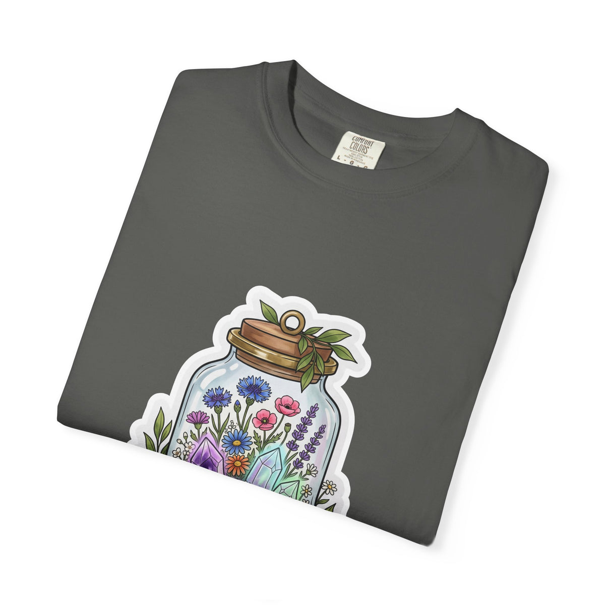 Terrarium Floral T-Shirt — "The Wild Terrarium" Botanical Jar Tee
