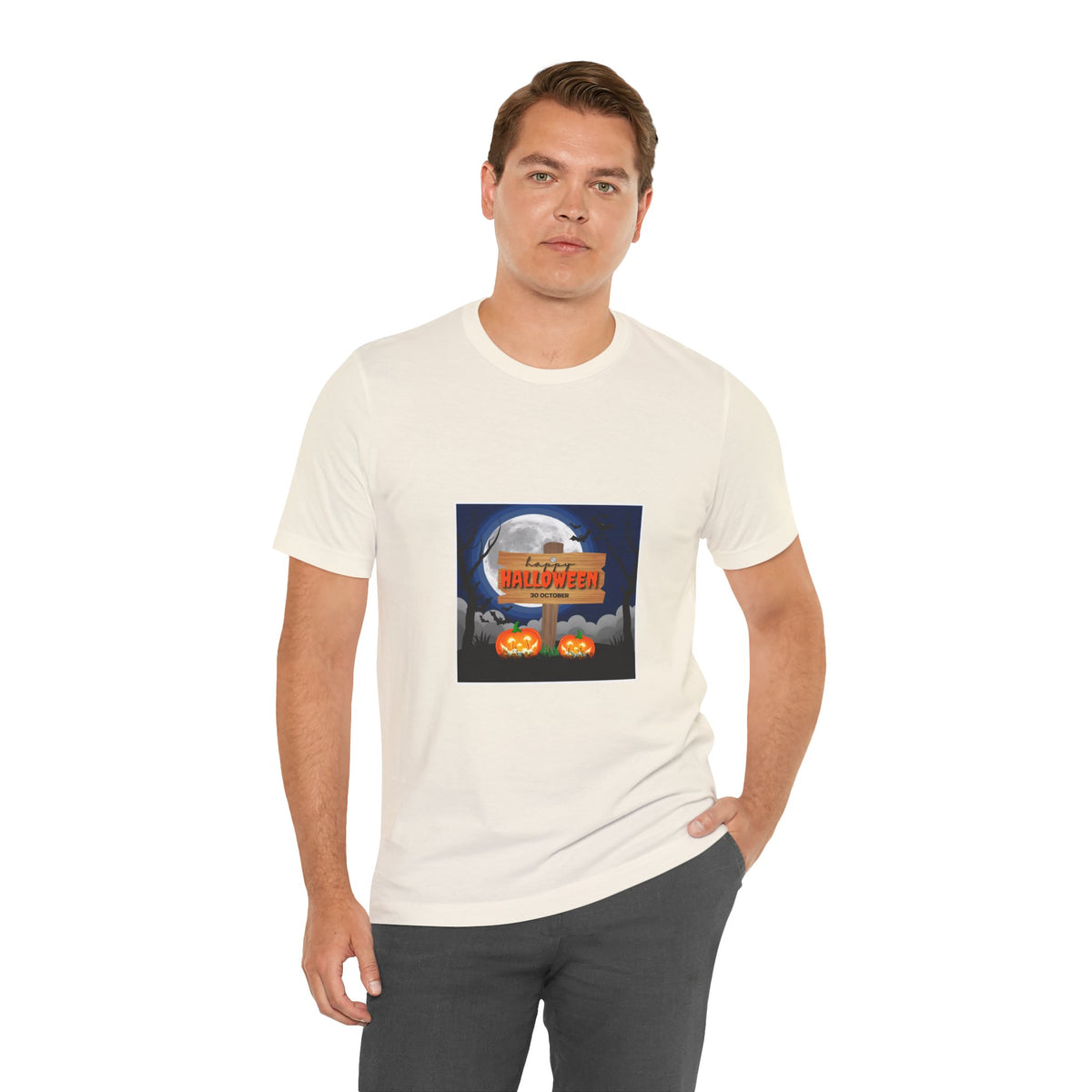 Halloween Pumpkin Sign T-Shirt — Happy Halloween Graphic Tee