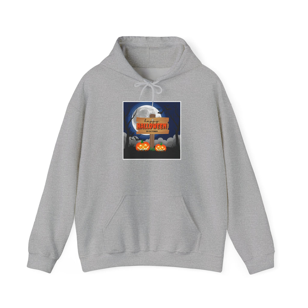 Halloween Moon Hoodie – Pumpkin Jack-O'-Lantern Graphic Sweatshirt