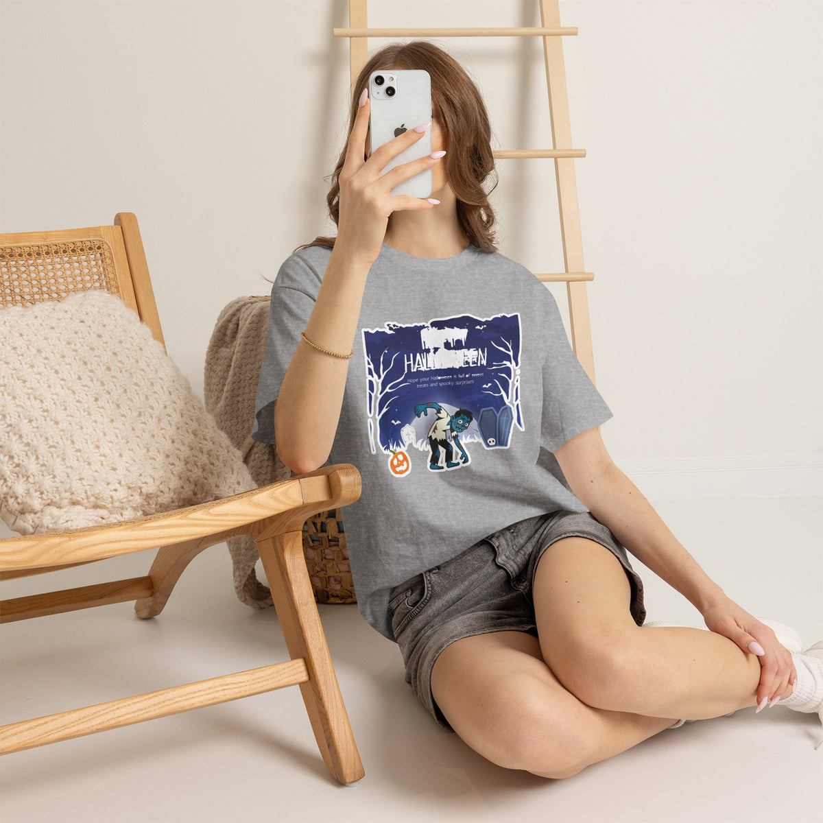 Happy Halloween Cute Witch T-Shirt — Halloween Graphic Tee for Kids & Adults